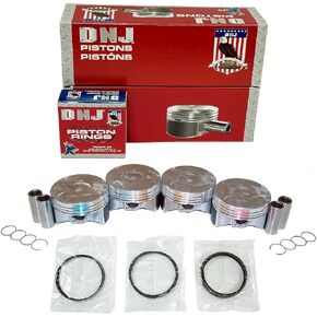 DNJ PRK246 Piston and Ring Kit For 2006-2011 Honda Civic 1.8L L4 SOHC 16V Naturally Aspirated R18A1