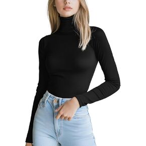 Women's Turtleneck Long Sleeve Shirts Thermal Base Layer Underwear Tops Lightweight Undershirt