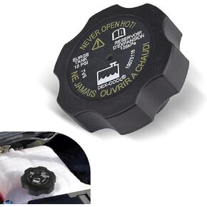 1 PC Car Expansion Pot Cap, 15PSI Radiator Coolant Reservoir Cap, Replacement Modification OEM Part Number 15075118 Accessories, Compatible with GM Cadillac Chevrolet Buick Hummer (Black)
