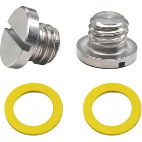 79953Q04 Gearcase Drain Plugs for Mercury Outboard MerCruiser Sterndrive 2 PCS Lower Unit Oil Drain Screw and Gasket 10-79953Q2 10-79953A2 18-2244