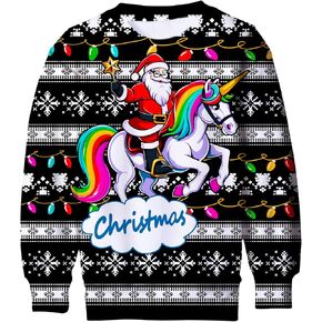 سويت شيرت عيد الميلاد القبيح للأطفال، سترة عيد الميلاد الجديدة للأولاد والبنات من عمر 4 إلى 16 عامًا in Kuwait