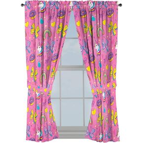 Jay Franco Nickelodeon JoJo Siwa Sprinkles & Ice Cream 63" Inch Drapes - Beautiful Room Décor & Easy Set Up, Bedding - Curtains Include 2 Tiebacks, 4 Piece Set (Official Nickelodeon Product)
