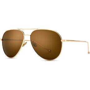SUNGAIT Women's Lightweight Oversized Aviator Sunglasses - Mirrored Polarized Lens