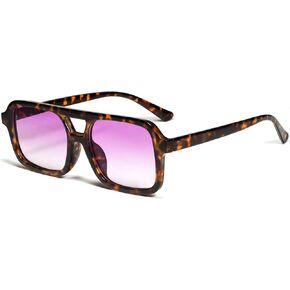 VANLINKER Retro 70s Square Aviator Sunglasses for Women Men Vintage Trendy Rectangle Sun Glasses VL9816
