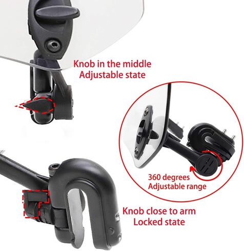 Motoparty Motorcycle Windshield Extension - Universal Adjustable Clip-on Windscreen extender- for Honda Suzuki Kawasaki Yamaha Aprilia(Transparent) in Saudi Arabia