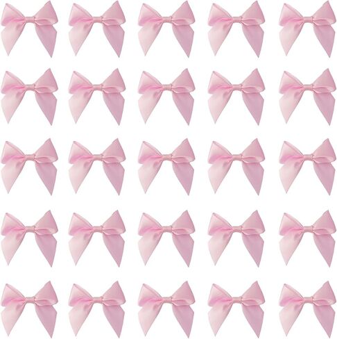 Mini Ribbon Bows for Crafts,Premade Mini Christmas Bows,30 Pieces Multicolor Small Satin Bows with Adhesive Stickers in Saudi Arabia