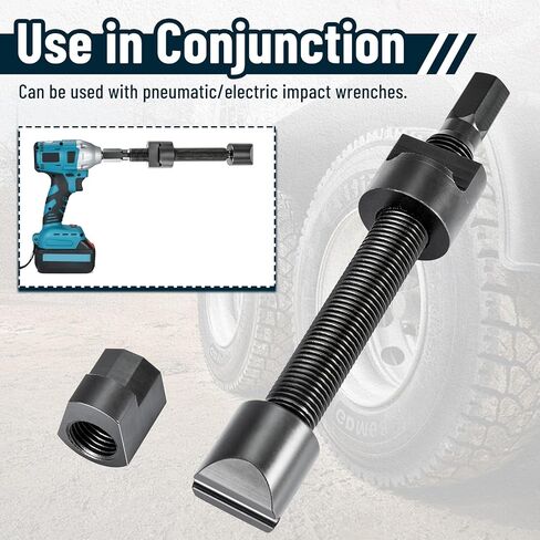 مجموعة أدوات فصل العجلات المزدوجة B4B BANG 4 BUCK، أداة إزالة محور العجلة من قطعة واحدة متوافقة مع معظم العجلات المزدوجة والشاحنات والحافلات والشاحنات والمقطورة in Kuwait