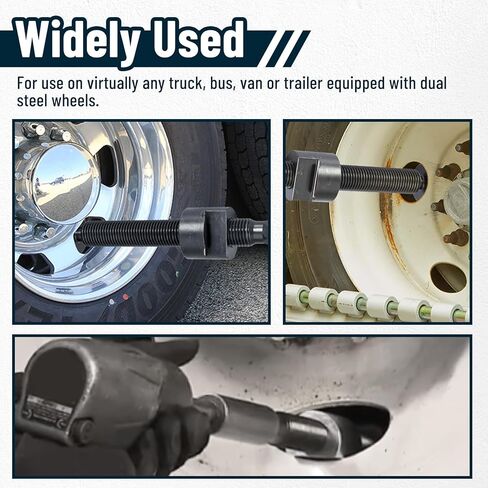 مجموعة أدوات فصل العجلات المزدوجة B4B BANG 4 BUCK، أداة إزالة محور العجلة من قطعة واحدة متوافقة مع معظم العجلات المزدوجة والشاحنات والحافلات والشاحنات والمقطورة in Kuwait