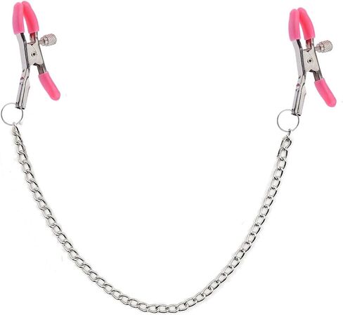 316L Nipple Clamps with Chain Body Chain Stainless Steel Adjustable Body Ring Body Clamps Body Ring Non Piercing Chain Stainless Steel for Women Faux Body Jewelry Clip on Jewelry in Kuwait