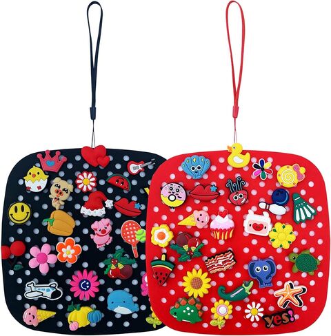 charm organizer Shoe Charms Display Stand 2Pieces Portable Flexible organizers and storage Roll Bag (YREDB) in Saudi Arabia