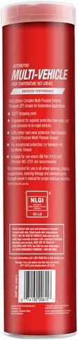 Valvoline Multi-Vehicle High Temperature Red Grease 14.1 OZ Cartridge, Case of 50 in Saudi Arabia