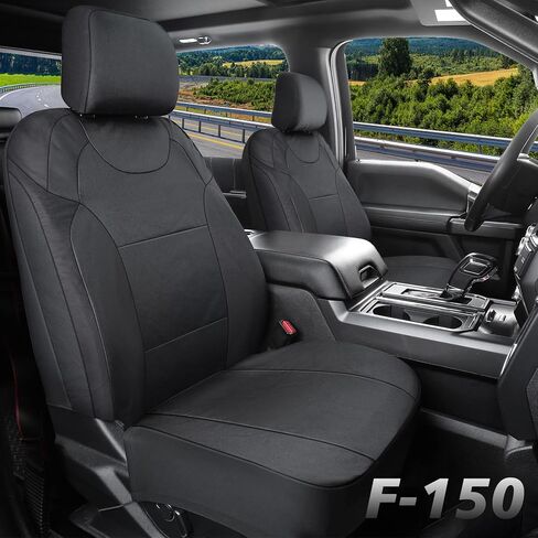 Coverado Front Seat Covers, Waterproof Oxford Seat Protector for Car Seat Cushions for Kids & Dogs, Compatible with 2015-2024 Ford F150 & 2017-2024 Ford F250 F350 F450 (Black, 2PCS) in Saudi Arabia