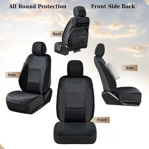 Coverado Front Seat Covers, Waterproof Oxford Seat Protector for Car Seat Cushions for Kids & Dogs, Compatible with 2015-2024 Ford F150 & 2017-2024 Ford F250 F350 F450 (Black, 2PCS) in Saudi Arabia
