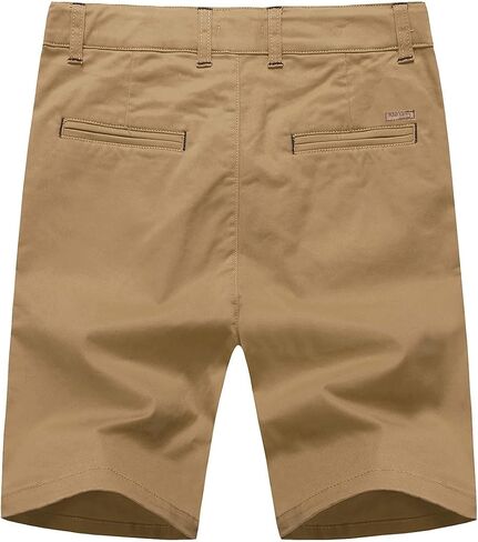 Boys Shorts - Flat Front Shorts with Adjustable Waist,Chino Shorts for Boys 5-14 Years,6 Colors to Choose in Kuwait