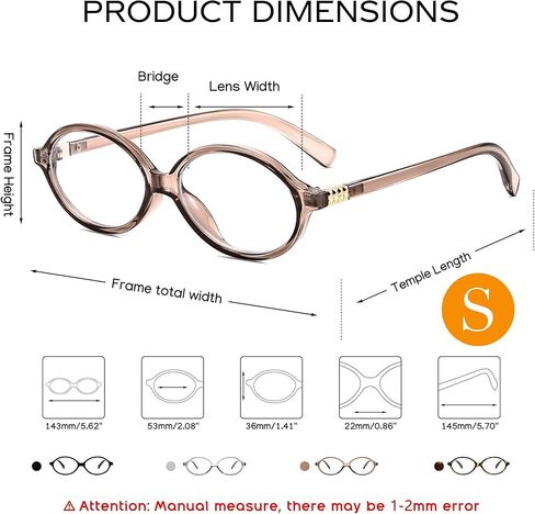 FEISEDY Vintage Oval Glasses for Women Men Retro Tortoise Blue Light Blocking Glasses Small Fake Nerd Eyewear Frames B0254 in Kuwait