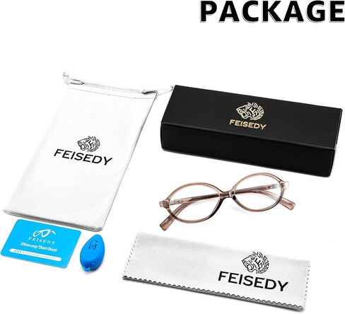 FEISEDY Vintage Oval Glasses for Women Men Retro Tortoise Blue Light Blocking Glasses Small Fake Nerd Eyewear Frames B0254 in Kuwait