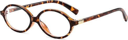 FEISEDY Vintage Oval Glasses for Women Men Retro Tortoise Blue Light Blocking Glasses Small Fake Nerd Eyewear Frames B0254 in Saudi Arabia