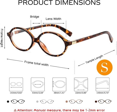 FEISEDY Vintage Oval Glasses for Women Men Retro Tortoise Blue Light Blocking Glasses Small Fake Nerd Eyewear Frames B0254 in Saudi Arabia