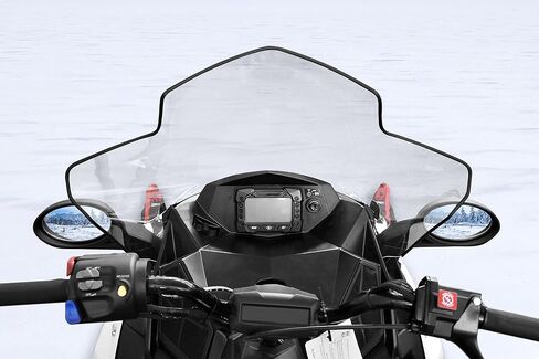 SAUTVS Adjustable Folding Rearview Side Mirrors for Polaris Snowmobile, Pro-Ride Hood Mounted Mirrors Rear View Side Mirror Kit for Polaris Snowmobile Accessories (2PCS, Replace #2877803) in Saudi Arabia