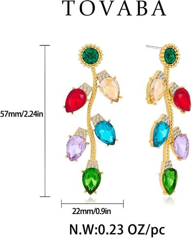 Christmas Earrings for Women, Cute Christmas Tree Earrings Dainty Gold Plated Reindeer Snowflake Light Bulb Dangle Earrings Hypoallergenic Xmas Earrings Trendy Chirstmas Jewelry for Women in Kuwait