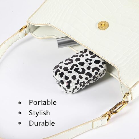 Muf Leopard Contact Lens Case,Portable Contact Lens Travel Kit with Mirror,Container,Tweezer,Contact Lens Solution Bottle,Compact Soak Storage Kit for Travel Outdoors Daily Use,Silver Sparkles in Saudi Arabia