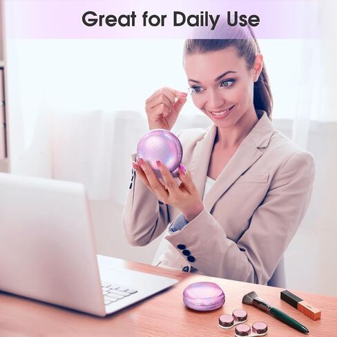 Muf Leopard Contact Lens Case,Portable Contact Lens Travel Kit with Mirror,Container,Tweezer,Contact Lens Solution Bottle,Compact Soak Storage Kit for Travel Outdoors Daily Use,Silver Sparkles in Saudi Arabia