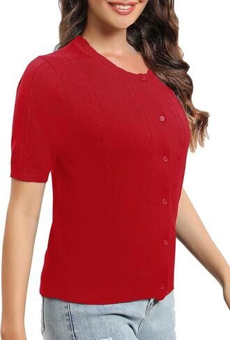 Urban CoCo 2024 Women's Bolero Shrugs for Dresses Open Front Cropped Cardigan Short Sleeve Sweaters in Kuwait