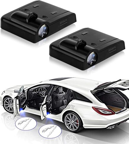 2 Pcs Universal Car Door Logo Projector Lights Magnetic Sensor LED Shadow Welcome Lamps, Easy Install(JG) in Saudi Arabia