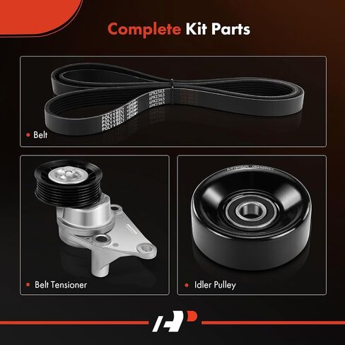 A-Premium Engine Serpentine Belt Drive Kit with Tensioner Compatible with Chevy, GMC & Cadillac Vehicles - 1999-2002 - Silverado 1500 2500 3500, Suburban, Sierra 1500, Yukon XL 1500, Escalade & More in Saudi Arabia