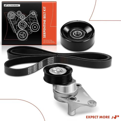 A-Premium Engine Serpentine Belt Drive Kit with Tensioner Compatible with Chevy, GMC & Cadillac Vehicles - 1999-2002 - Silverado 1500 2500 3500, Suburban, Sierra 1500, Yukon XL 1500, Escalade & More in Saudi Arabia