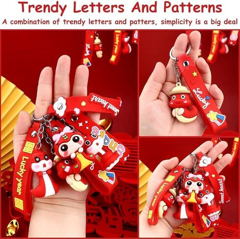 12Pcs Snake Keychains Snake Year Pendants 2025 Chinese New Year Zodiac Gift Spring Festival Blessing Souvenir in Kuwait