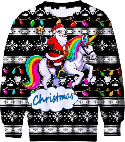 سويت شيرت عيد الميلاد القبيح للأطفال، سترة عيد الميلاد الجديدة للأولاد والبنات من عمر 4 إلى 16 عامًا in Kuwait