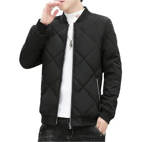 SOLY HUX Men's Winter Coats Long Sleeve Zip Up Teddy Lined Coat Outerwear Warm Fleece Bomber Jacket