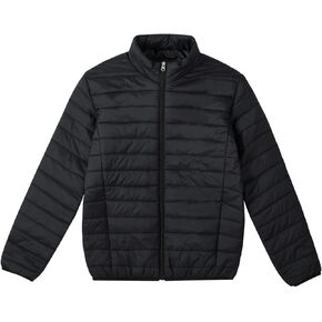 MADHERO Mens Puffer Jacket Packable Lightweight Water-Resistant Stand Collar Down Alternative Puffy Outerwear Coat