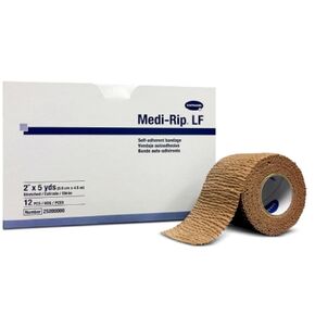Hartmann 13601 Medi-Rip Latex-Free Self-Adherent Compression Bandage, 2" Width, 5yd., Tan, Pack of 12