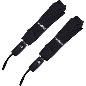 TradMall 2 Pack Travel Umbrella, Double Vented Canopy Windproof Automatic Strong Compact Folding Umbrellas for Rain Women and Men in Kuwait