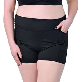Women Workout Yoga Shorts with Side Pockets，Premium Soft Solid Stretch Running Dance Volleyball Biker Gym
