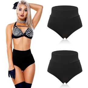 Ramede 3 Pack Halloween Pole Dance Shorts Booty Shorts Hot Pants High Waist Black Rave Bottoms Workout Shorts Women