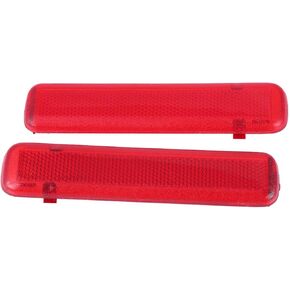 2005 2006 For Chevy Silverado Rear Door Reflector Rear Left Driver and Right Passenger Side Door Reflector Interior Door Trim Panel Red Fit for Chevy Silverado Yukon 2005 5183155 15183156