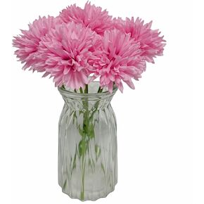 10PCS Artificial Daisy Artificial Flowers Gerbera Daisy Silk Flowers Faux Daisy Faux Flower for Party Home Kitchen Garden Wedding Decor(Cream White)
