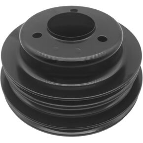 Black Steel Long Water Pump Pulley 3 Groove Compatible With Big Block Chevy BBC 396-454