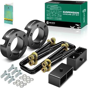 YHTAUTO Full Lift Kits Compatible with Tacoma 2005-2023 2WD/4WD, 3" Front+2" Rear Leveling Lift Kit, 3 Inch Front Strut Spacer Level Kit and 2 Inch Rear Lift Blocks Suspension Lift Kits with U Bolts
