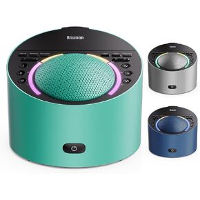White Noise Sound Machine,50+Sleep Sounds,Metal Shell,3Inch Speaker Immersive Sound,Ideal Sound Machine for Sleep,Relaxing at Home,Noise Machine Cancelling for Office Privacy,for Adults,Baby,Kids.