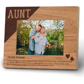 Aunt Noun Picture Frame, Aunt Auntie Wooden Picture Frame from Niece Nephew, Aunt Gifts Photo Frame 4x6, Aunt Announcement Gifts Picture Frames, New Aunt Gifts First Time