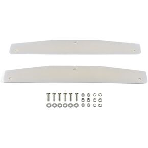 BLVD-LPF OBEY YOUR LUXURY Universal Stainless Steel Mud Flap Weights Semi Truck 24" X 4" Chrome 3 Stud Fit for 24" Wide Mud Flaps - Pair