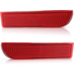 G-PLUS Rear Bumper Reflector Tail Brake Stop Lamp Driver and Passenger Side Compatible with Toyota RAV4 2006-2012 TO2831102, TO2830102 Red