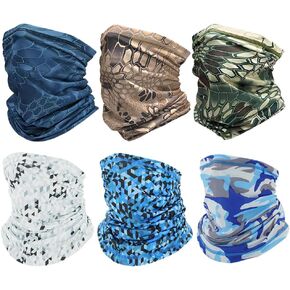 Neck Gaiter Face Cover Scarf Multifunctional Headwear Elastic Tube Scarf Breathable UPF 50+ UV Resistance Bandana