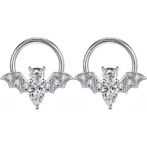 16G Bat Septum Ring for Women Men Stainless Steel Septum Jewelry 8mm Nose Ring Hoop Cartilage Earrings Statement Body Piercing Jewelry