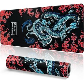 ETZ Mouse Pad Gaming Large Desk Pad (31.5 x 11.8 x0.12 inch) Washable Keyboard Pad Laptop Desk Mat, Japanese Mouse Pad with Anti-Slip Rubber Base, Extended Mouse Pad for Office & Home.