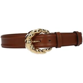 Gucci Brown Leather Women's Belt with Torchon Buckle Size 80-14/L
